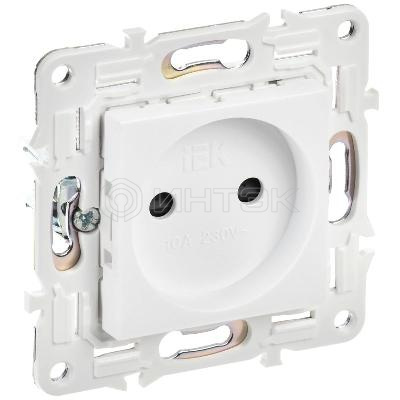 Розетка SKANDY 10А без заземл. защ. шторки SK-R01W арктич. бел. IEK SK-R13-10-K01 изображение, фото