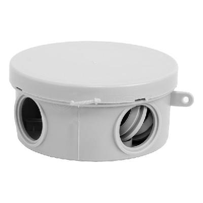 Коробка распределительная ОП 85х40мм 4 каб. вводов IP54 сер. (круг.) TOKOV ELECTRIC TKE-KR-85-40-C06 изображение, фото