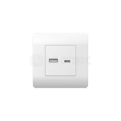 Розетка USB NEW3-E тип A+C 5В/2.1А бел. CHINT 431551 изображение, фото