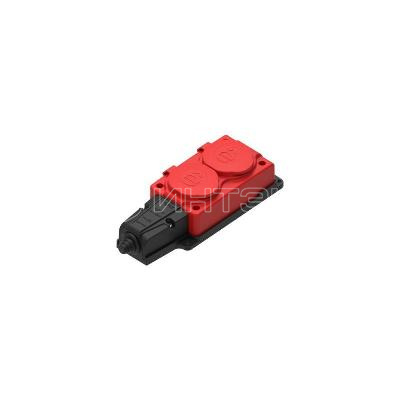Колодка удлинителя 2-м 16А IP44 MultiSet 2P+E 250В каучук красн. Systeme Electric MST4122RD изображение, фото