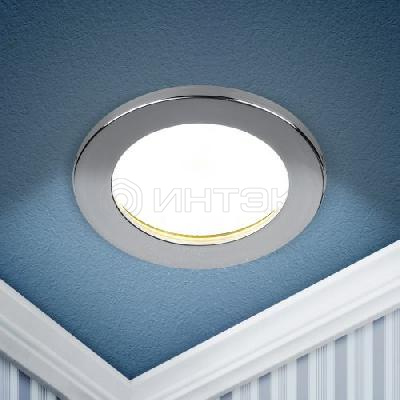 Светильник KL95 CH GX53 встраиваемый влагозащищенный IP44 хром Эра Б0055811 изображение, фото