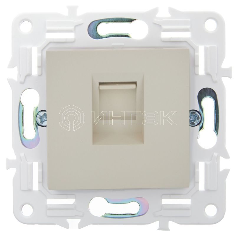 Розетка компьютерная RJ45 кат.5E SKANDY SK-K01B беж. IEK SK-K10-1-K10 изображение, фото