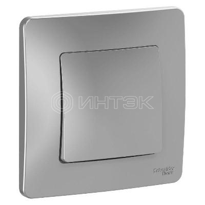 Выключатель 1-кл. СП Blanca 10А IP20 (сх. 1) 250В алюм.  Systeme Electric BLNVS010103 изображение, фото