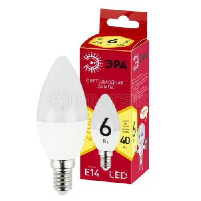 Лампа светодиодная LINE LED B35-6W-827-E14 R B35 6Вт свеча E14 тепл. бел. ЭРА Б0052383 изображение, фото