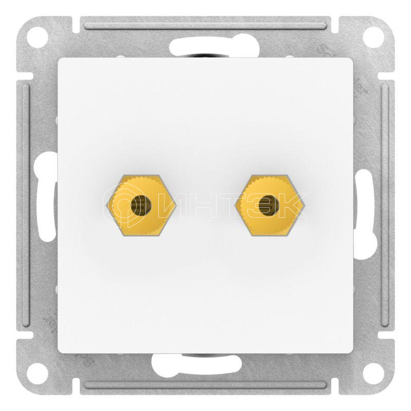 Аудиорозетка двойная AtlasDesign лотос Systeme Electric ATN001387 изображение, фото