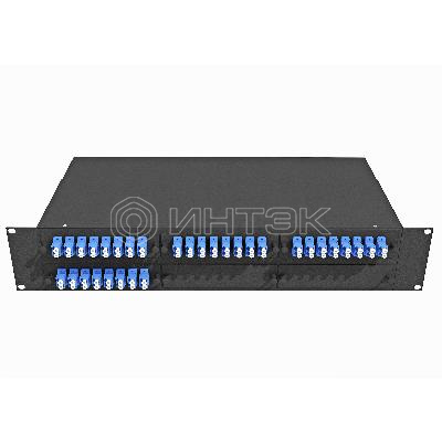 TopLAN Кросс оптический стоечный 19", 64 LC/UPC адаптеров, одномодовый, 2U, черный, укомплектованный, TopLAN изображение, фото