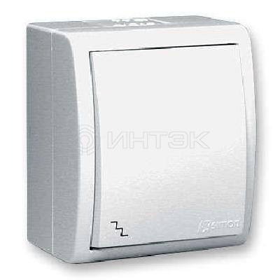 Переключатель проходной 1-кл. ОП Simon 15 Aqua 10А IP54 винтов. зажим бел. Simon 1594201-030 изображение, фото