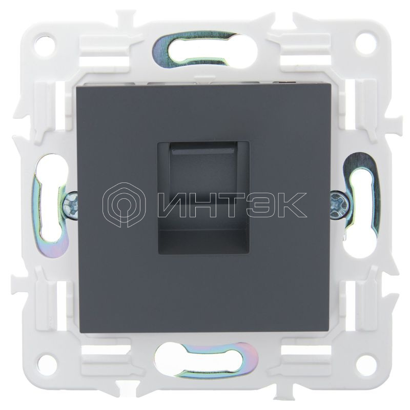 Розетка компьютерная RJ45 кат.5E SKANDY SK-K01T титан IEK SK-K10-1-K48 изображение, фото