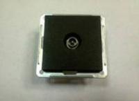 Розетка телевизионная TV W59 16А коннектор механизм черн. бархат Systeme Electric RTS-151-6-86 изображение, фото