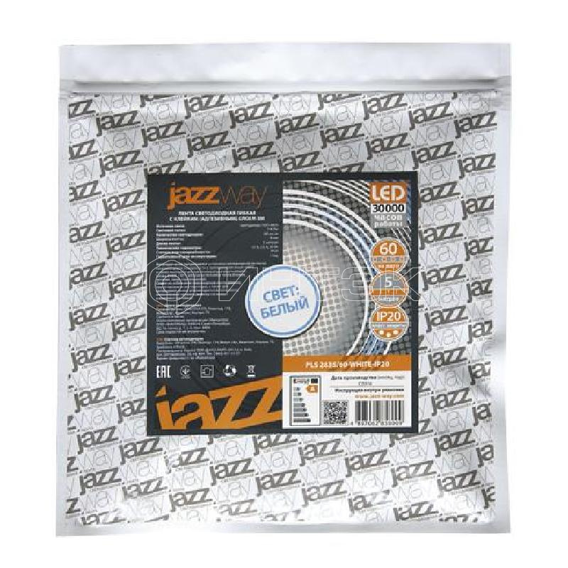 Лента светодиодная PLS 2835/120-12V 12Вт/м 6500К холод. бел. IP20 (уп.5м) JazzWay 2859051 изображение, фото