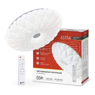 Светильник светодиодный COMFORT ASTRA 55Вт 3000-6500К 4400лм 230В 400х100мм с пультом ДУ IN HOME 4690612035017 изображение, фото