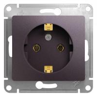 Розетка 1-м СП Glossa 16А IP20 250В с заземл. механизм сиренев. туман Systeme Electric GSL001443 изображение, фото