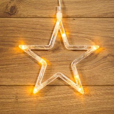 Фигура светодиодная "Звездочка" 185х185х10мм 8LED тепл. бел. 1Вт 4.5В IP20 на присоске с подвесом элементы питания 3хAAA (в компл.) Neon-Night 501-011 изображение, фото