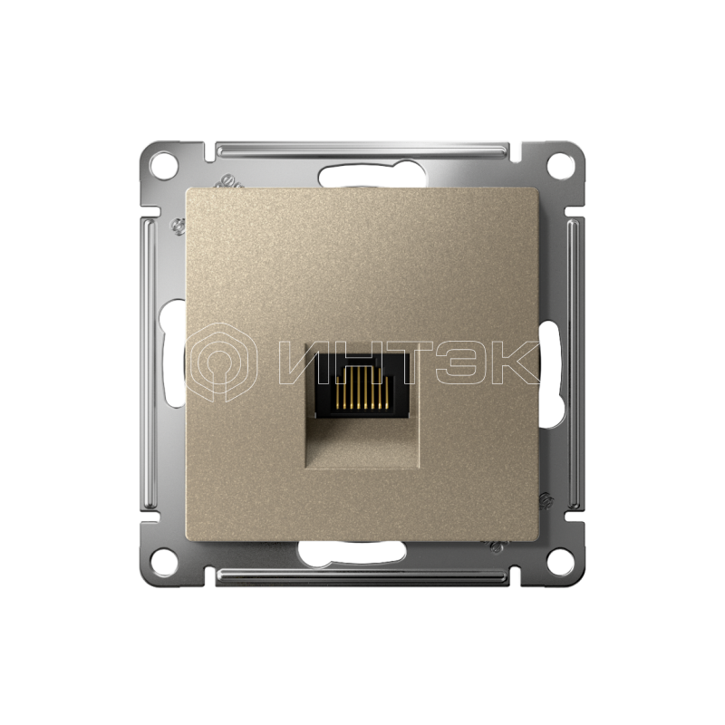 Розетка компьютерная AtlasDesign RJ45 кат.5E механизм шампань  Systeme Electric ATN000583 изображение, фото