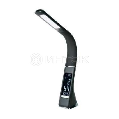 Светильник светодиодный TLD-542 Black/300лм/5000К/Dimmer настол. часы календ. терм. черн. 5Вт Uniel UL-00001816 изображение, фото