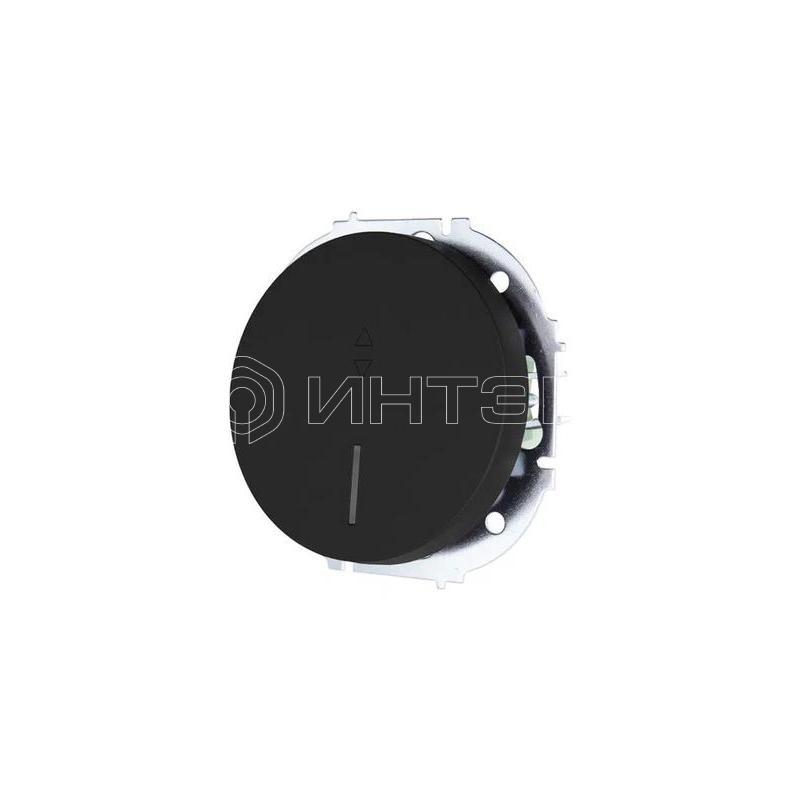Выключатель проходной 1-кл. СП O Systeme ElectricN 10А IP20 с подсветкой механизм черн. бархат LEZARD 743-4288-114 изображение, фото