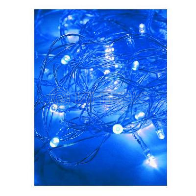 Гирлянда светодиодная 80LED син. прозр. провод 8.8м (7.3+1.5) 8 режимов мигания IP20 син. Космос KOC_GIR80LED_B изображение, фото