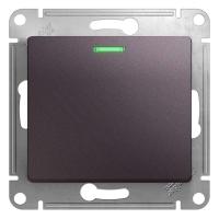 Выключатель 1-кл. СП Glossa 10А IP20 (сх. 1а) 10AX с подсветкой механизм сиренев. туман Systeme Electric GSL001413 изображение, фото