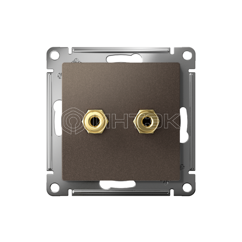 Розетка аудио 2-м AtlasDesign мокко Systeme Electric ATN000687 изображение, фото