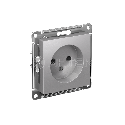 Розетка 1-м СП AtlasDesign 16А IP20 без заземл. защ. шторки механизм алюм. Systeme Electric ATN000349 изображение, фото