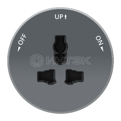 Розетка MultiTrack 13А 250В универс. круглая графит Systeme Electric MTK13002G изображение, фото