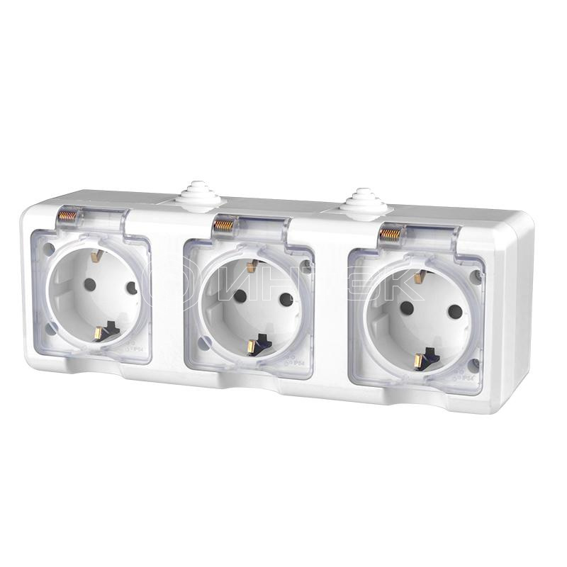 Розетка 3-м ОП Dita 16А IP54 250В с заземл. с прозр. крышкой бел.TOKOV ELECTRIC TKL-DT-R3Z-C01T-IP54 изображение, фото