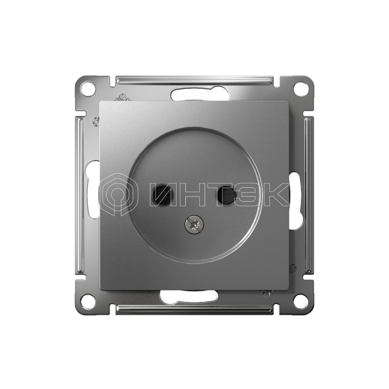 Розетка 1-м СП AtlasDesign 16А IP20 без заземл. защ. шторки механизм сталь Systeme Electric ATN000949 изображение, фото