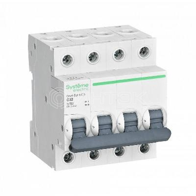 Выключатель автоматический модульный 4п C 32А 4.5кА City9 Set 400В Systeme Electric C9F34432