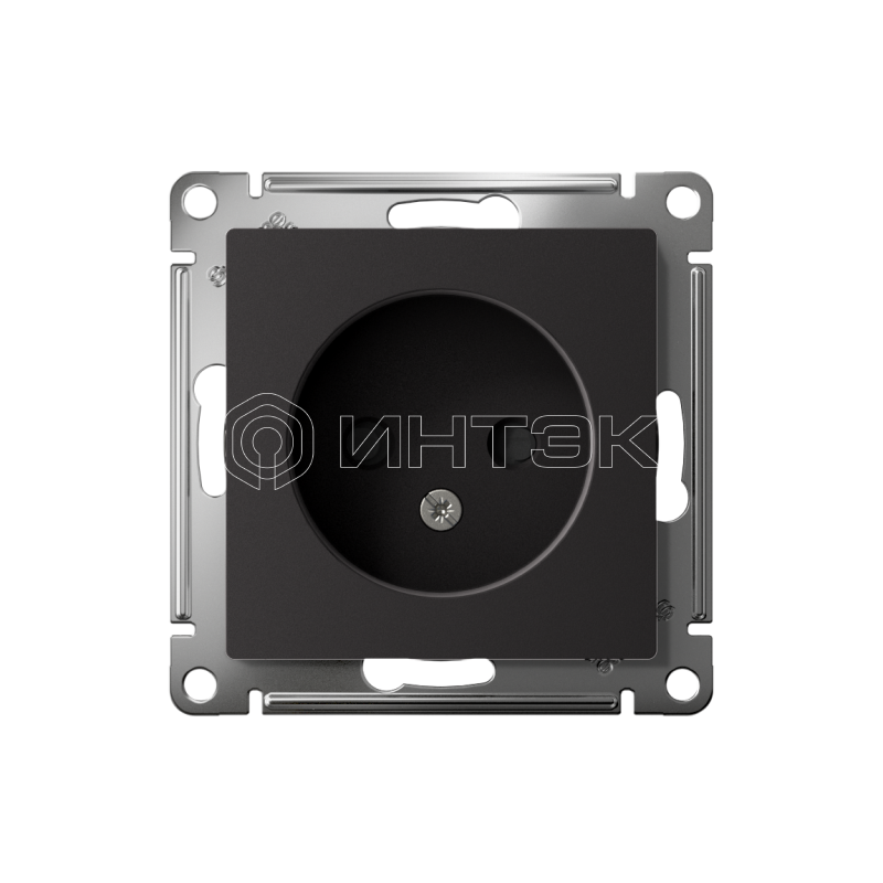 Розетка 1-м СП AtlasDesign 16А IP20 без заземл. защ. шторки механизм карбон  Systeme Electric ATN001049 изображение, фото