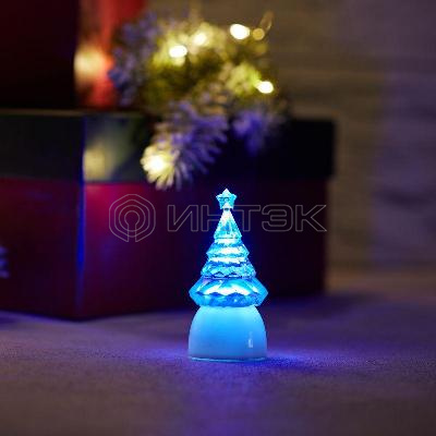 Фигура светодиодная "Елочка Кристалл" 1LED RGB 0.1Вт IP20 на подставке элементы питания 3хAG13(LR44) (в компл.) Neon-Night 501-051 изображение, фото