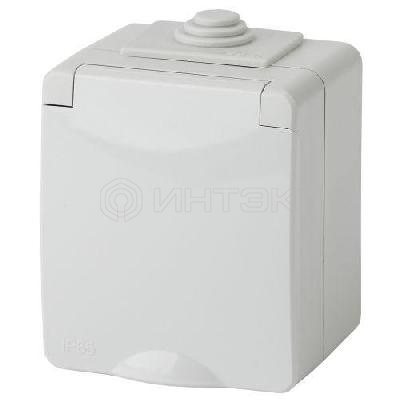 Розетка 1-м ОП Эра Эксперт 11-2602-03 16А IP65 250В 2P+E защ. шторки сер. Эра Б0035990 изображение, фото