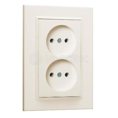 Розетка 2-м СП Karea 10А IP20 б/з крем. Makel 56010017 изображение, фото