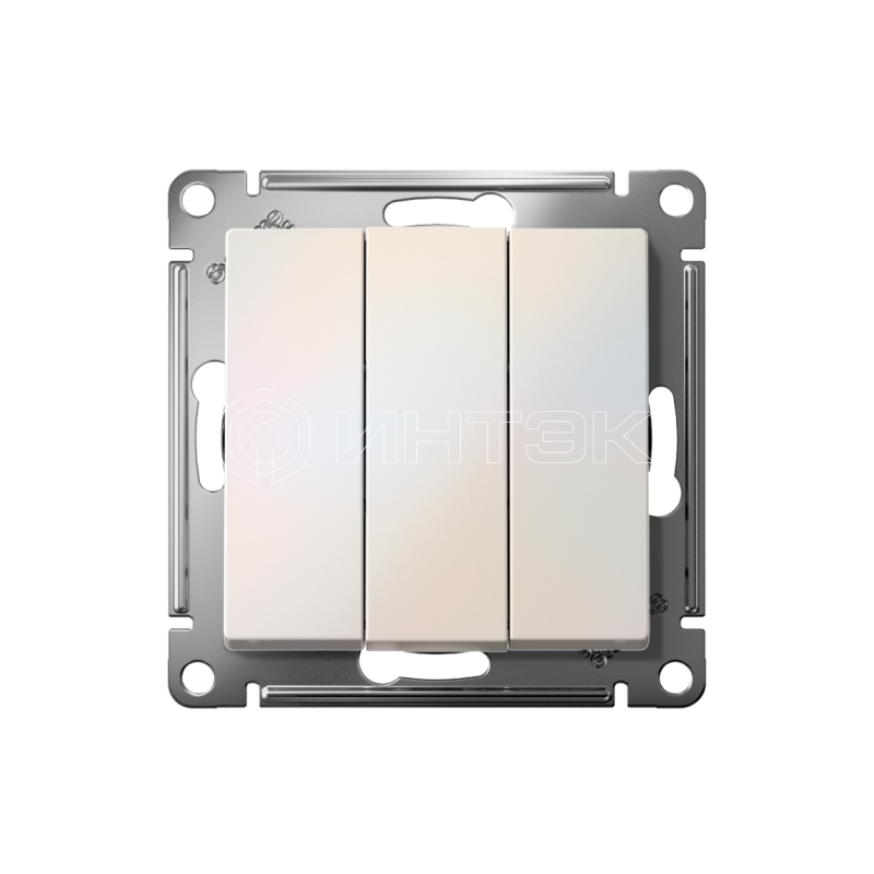 Выключатель 3-кл. СП AtlasDesign 10А IP20 (сх. 1+1+1) 10AX механизм жемчуж.  Systeme Electric ATN000431 изображение, фото