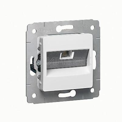 Розетка телефонная 1-м СП Cariva RJ11 бел. (DIY-упак.) Legrand 695950 изображение, фото