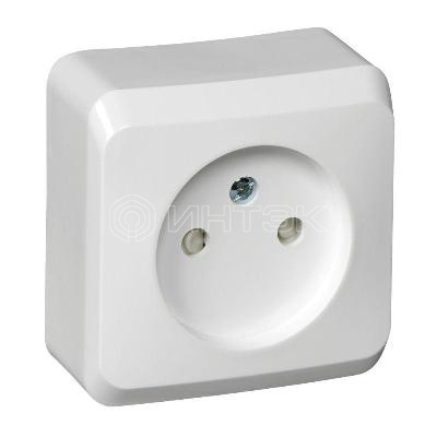 Розетка 1-м ОП Этюд 16А IP20 250В без заземл. защ. шторки бел.  Systeme Electric PA16-002B изображение, фото