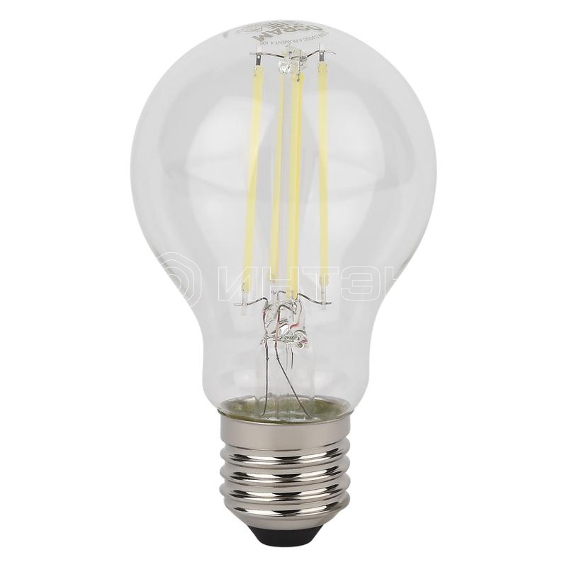 Лампа светодиодная филаментная LSCLA100 7.5W/865230VFILCL 7.5Вт 6500К холод. бел. E27 1055лм A угол пучка 300град. 220-240В (замена 100Вт) прозр. стекло OSRAM 4058075687752 изображение, фото