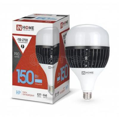 Лампа светодиодная LED-HP-PRO 150Вт грушевидная 6500К холод. бел. E27 14250лм 150-275В с адаптером E40 бел. IN HOME 4690612035703 изображение, фото