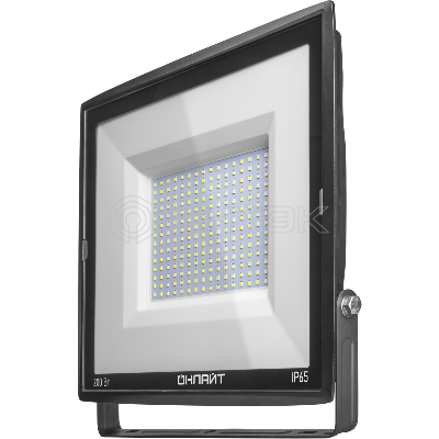 Прожектор светодиодный 14 345 OFL-200-6.5K-BL-IP65-LED 200Вт 6500К IP65 18000лм черн. ОНЛАЙТ 14345 изображение, фото