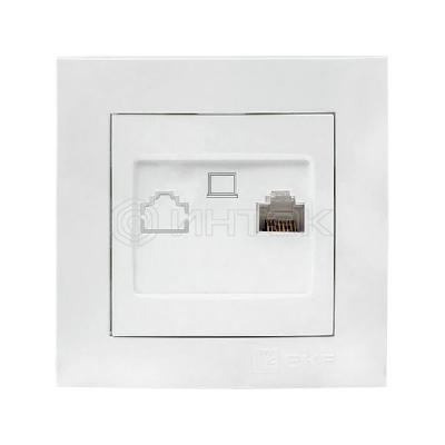 Розетка компьютерная 1-м СП Валенсия RJ45 бел. PROxima EKF EWK01-035-10 изображение, фото