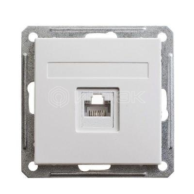 Розетка компьютерная 1-м СП W59 RJ45 кат.5E механизм бел. Systeme Electric RSI-152K5E-1-86 изображение, фото