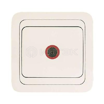 Розетка телевизионная TV 1-м СП Mimoza 16А IP20 бел./бел. Makel 12007 изображение, фото