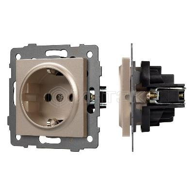 Розетка электрическая SCT-MEU1-PL-GD-V 16А 250В механизм Arlight 049817 изображение, фото
