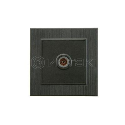 Розетка TV проходная Karea LINE STAR чер. Makel 86054007 изображение, фото