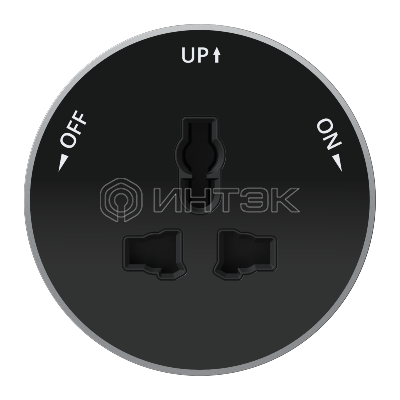 Розетка MultiTrack 13А 250В универс. круглая антрацит Systeme Electric MTK13002B изображение, фото