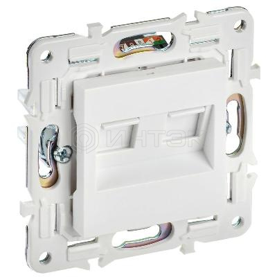 Розетка компьютерная двойн. RJ45 кат.5E SKANDY SK-K03W арктич. бел. IEK SK-K20-1-K01 изображение, фото