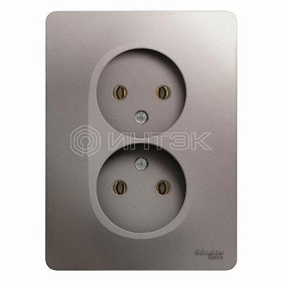 Розетка 2-м СП Glossa 16А IP20 250В без заземл. в сборе платина  Systeme Electric GSL001220 изображение, фото