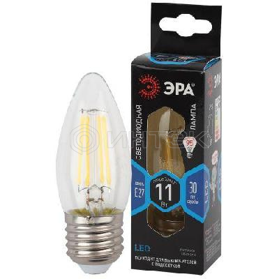 Лампа светодиодная филаментная F-LED B35-11W-840-E27 11Вт B35 свеча 4000К нейтр. бел. E27 Эра Б0046988 изображение, фото