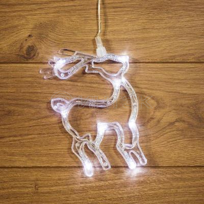 Фигура светодиодная "Олененок" 205х135х10мм 8LED бел. 1Вт 4.5В IP20 на присоске с подвесом элементы питания 3хAAA (в компл.) Neon-Night 501-016 изображение, фото