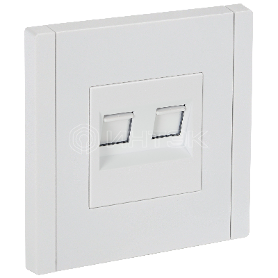  Розетка компьютерная двойная RJ45 кат.6 FP234 белый IEK FORTE&PIANO FP-K20-2-K01 изображение, фото