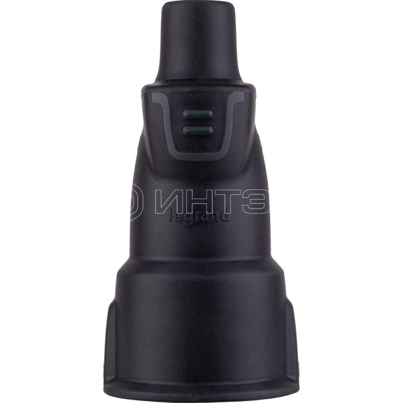 Розетка штепсельная Helium 16А с заземл. резина черн. Legrand 050197 изображение, фото